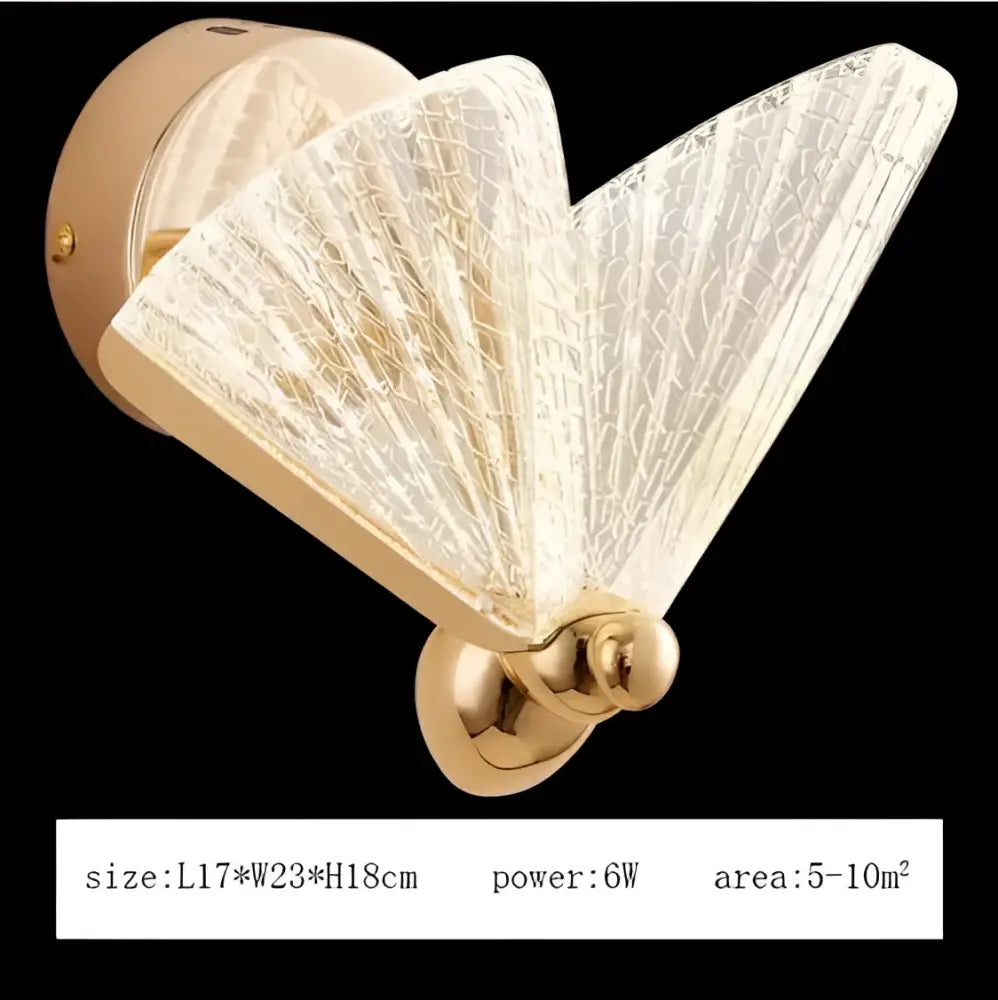 Gold Butterfly Pendant Lamp for Bedroom Ambiance