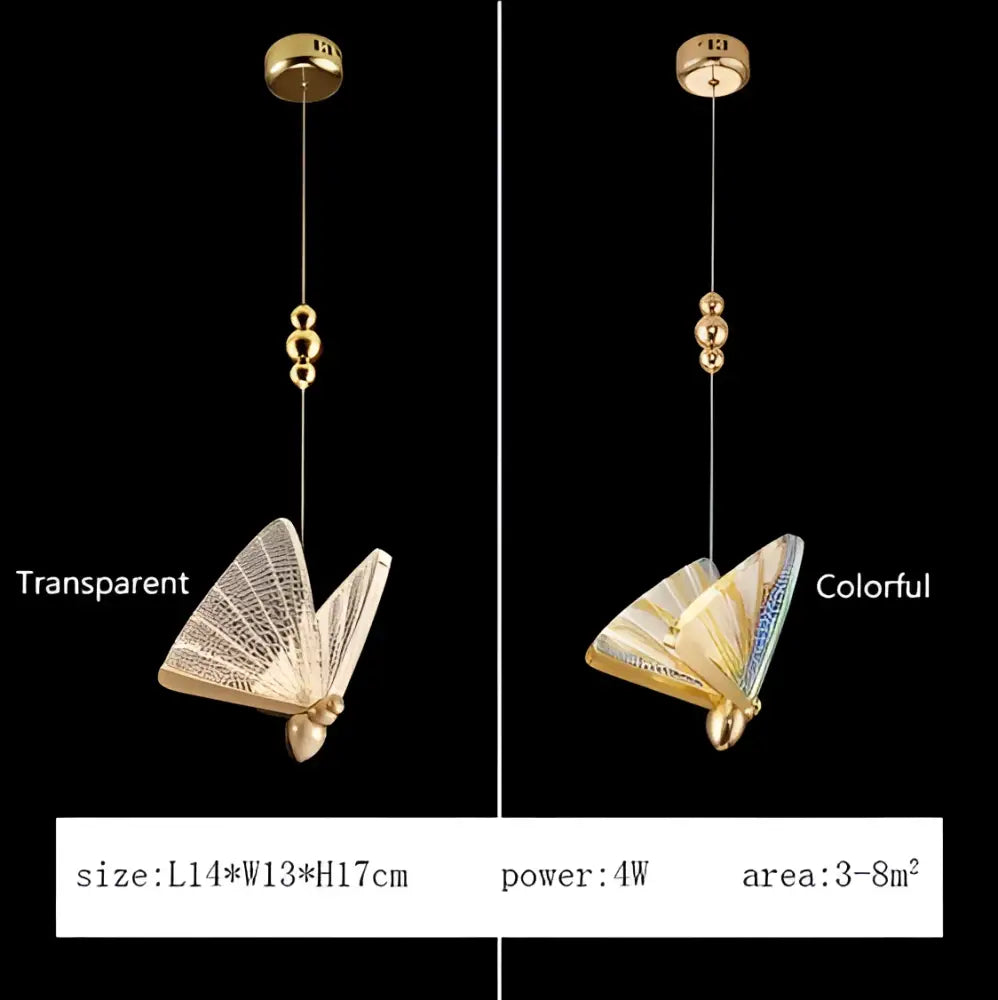 Gold Butterfly Pendant Lamps