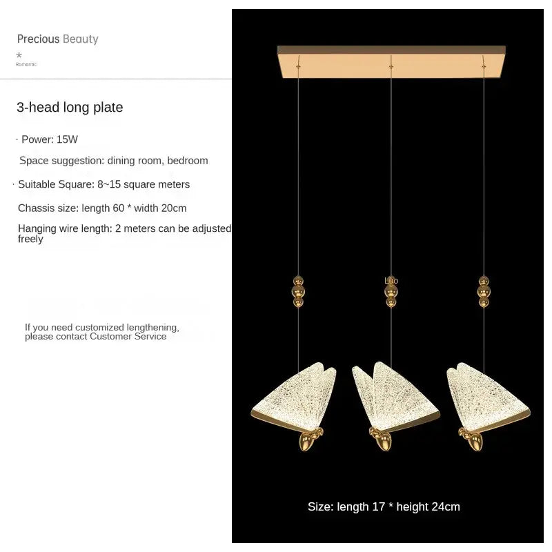 Gold Butterfly Pendant Lamps