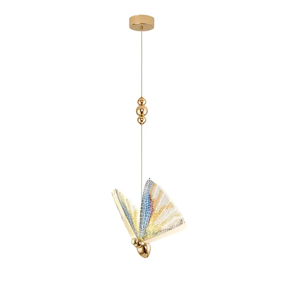 Gold Butterfly Wall Lamp with Lace Design 22cm