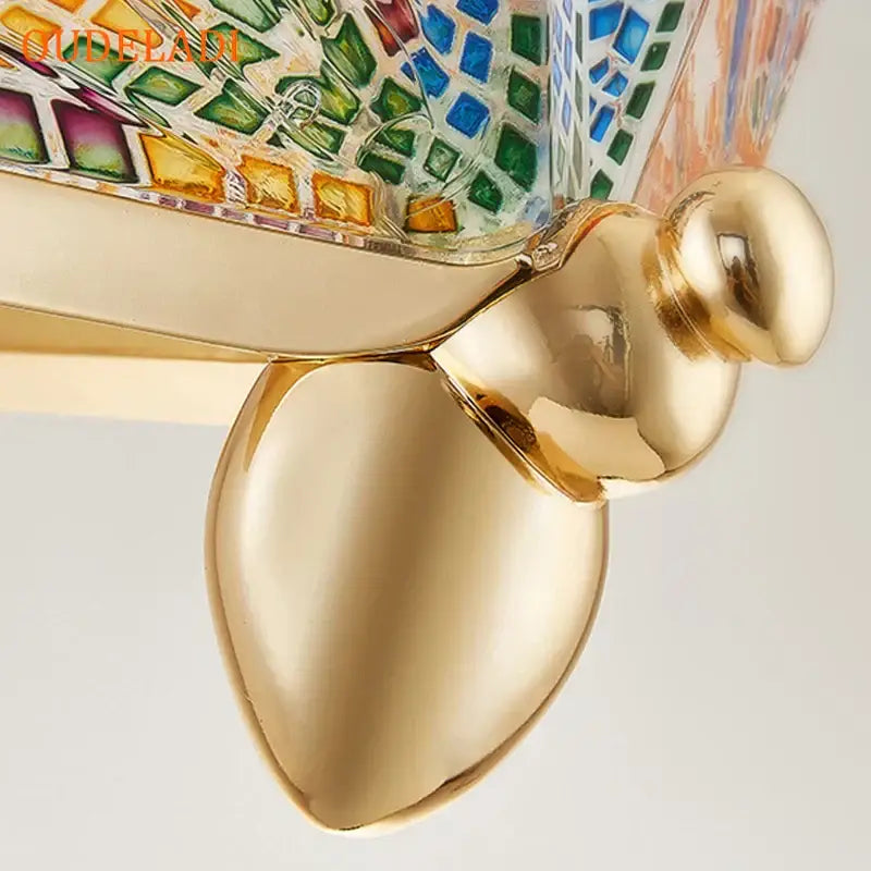 Gold Butterfly Wall Lamp with Lace Design 22cm
