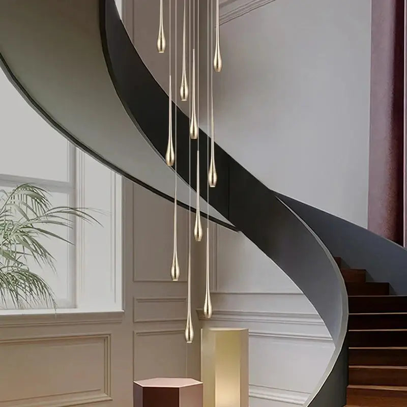 Gold LED Ceiling Chandelier 25-Light 3-Color