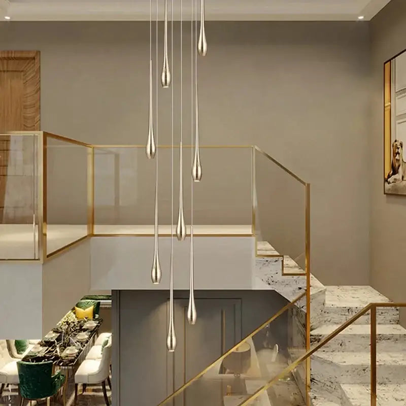 Gold LED Ceiling Chandelier 25-Light 3-Color