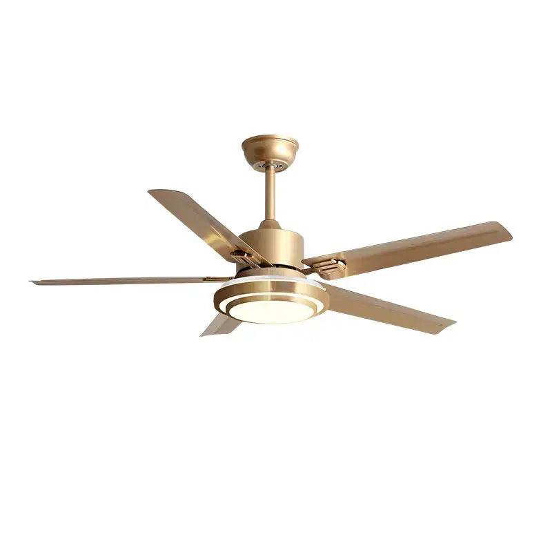 Gold LED Stainless-Blade 58-Inch Ceiling Fan
