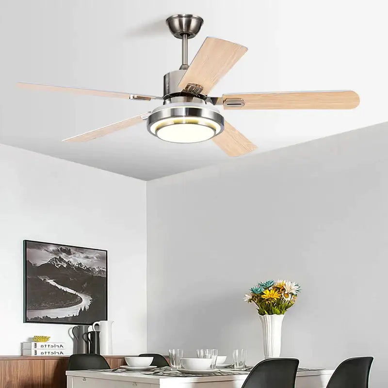 Gold LED Stainless-Blade 58-Inch Ceiling Fan