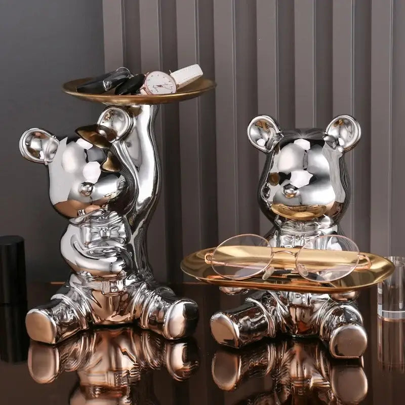Gold Ceramic Bear Tray