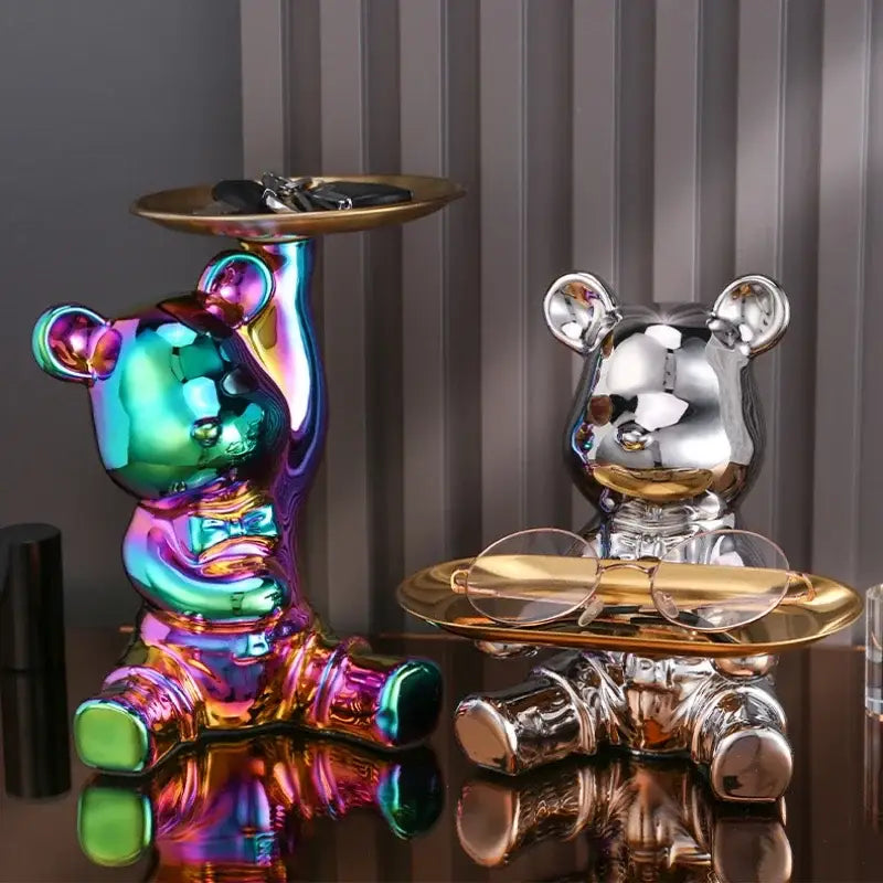 Gold Ceramic Bear Tray