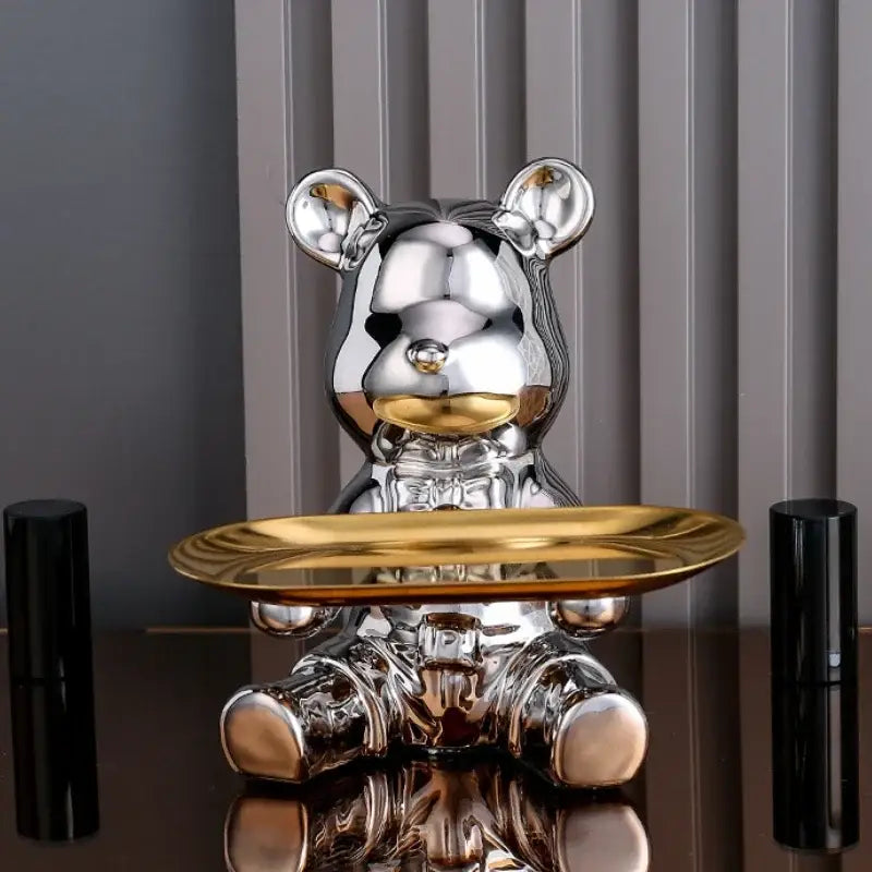 Gold Ceramic Bear Tray