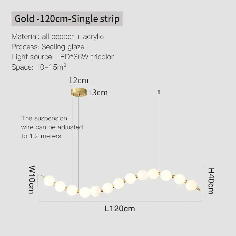 Gold Modern Chandelier Light