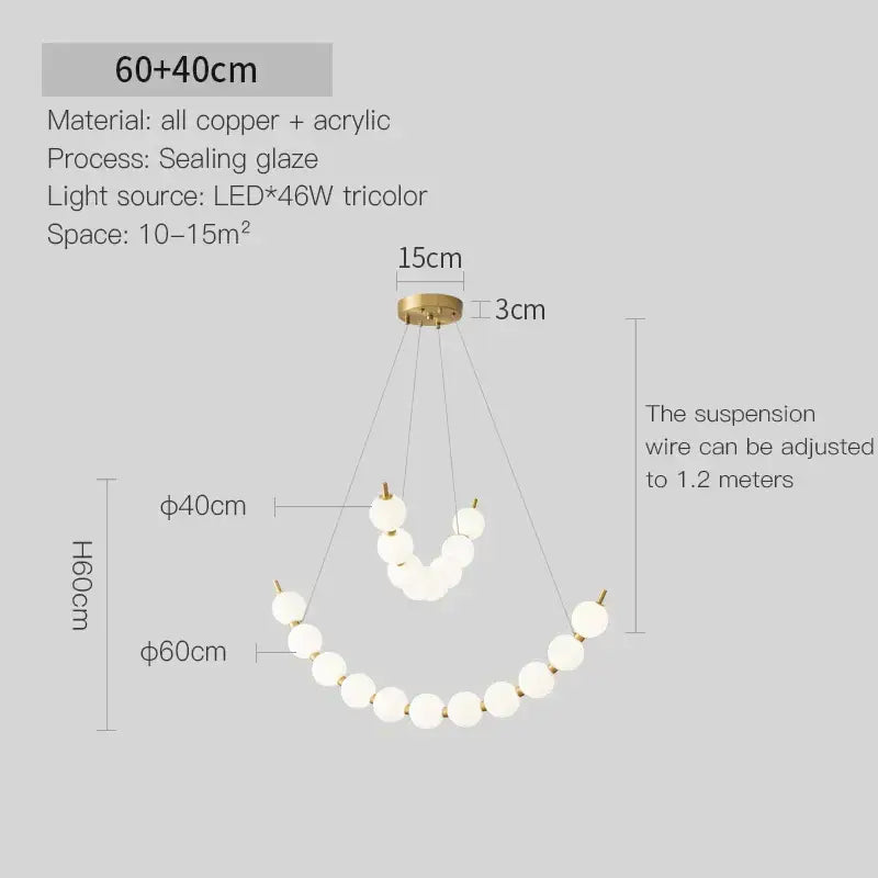 Gold Modern Chandelier Light