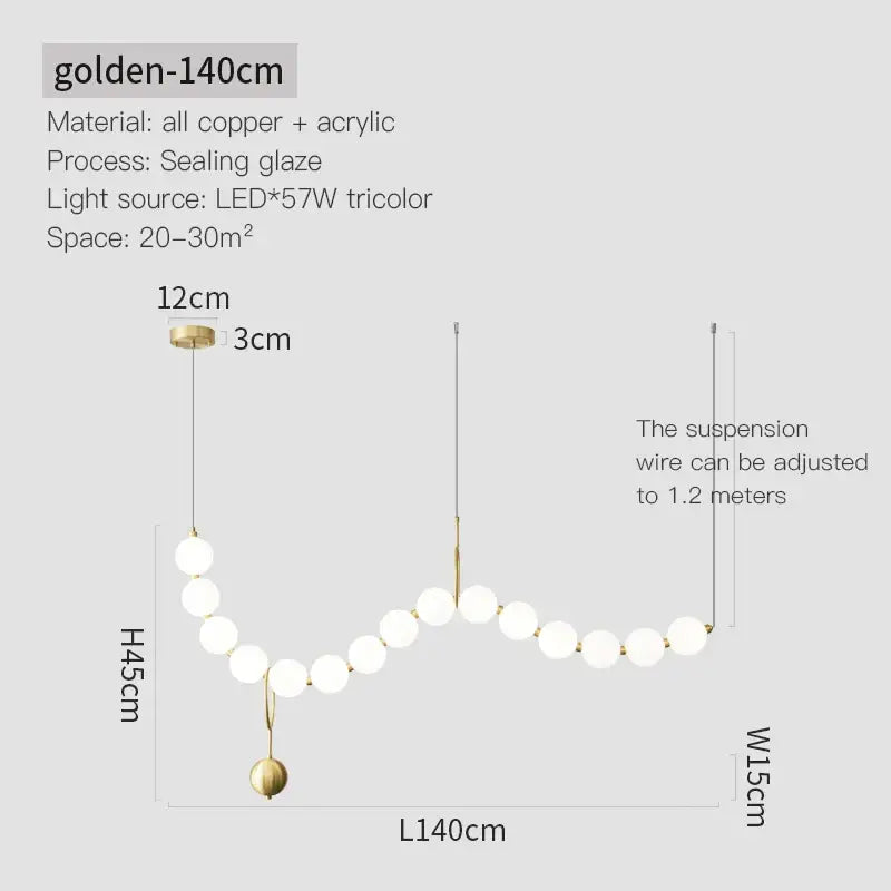 Gold Modern Chandelier Light