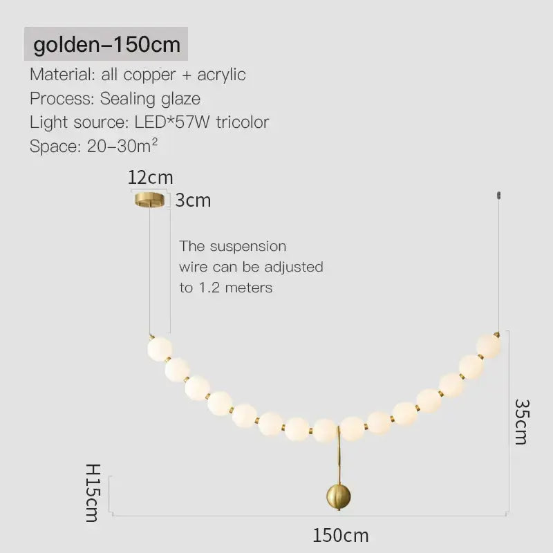 Gold Modern Chandelier Light