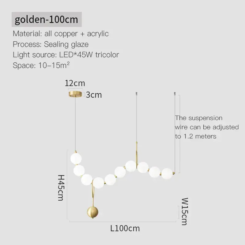 Gold Modern Chandelier Light