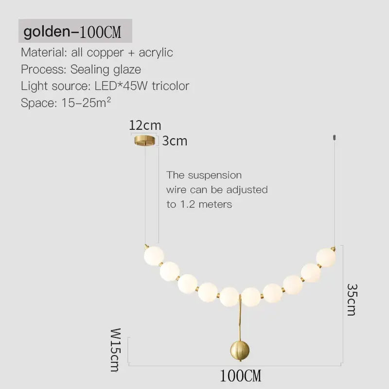 Gold Modern Chandelier Light
