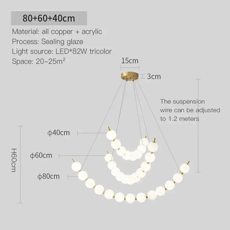 Gold Modern Chandelier Light