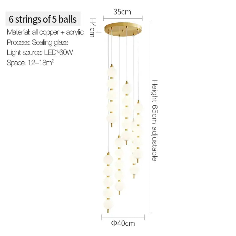 Gold Modern Chandelier Light