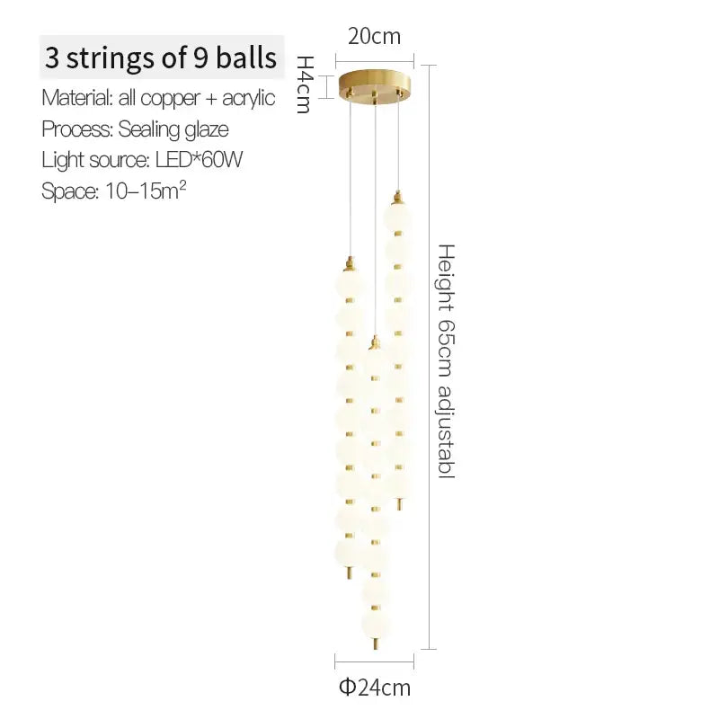 Gold Modern Chandelier Light