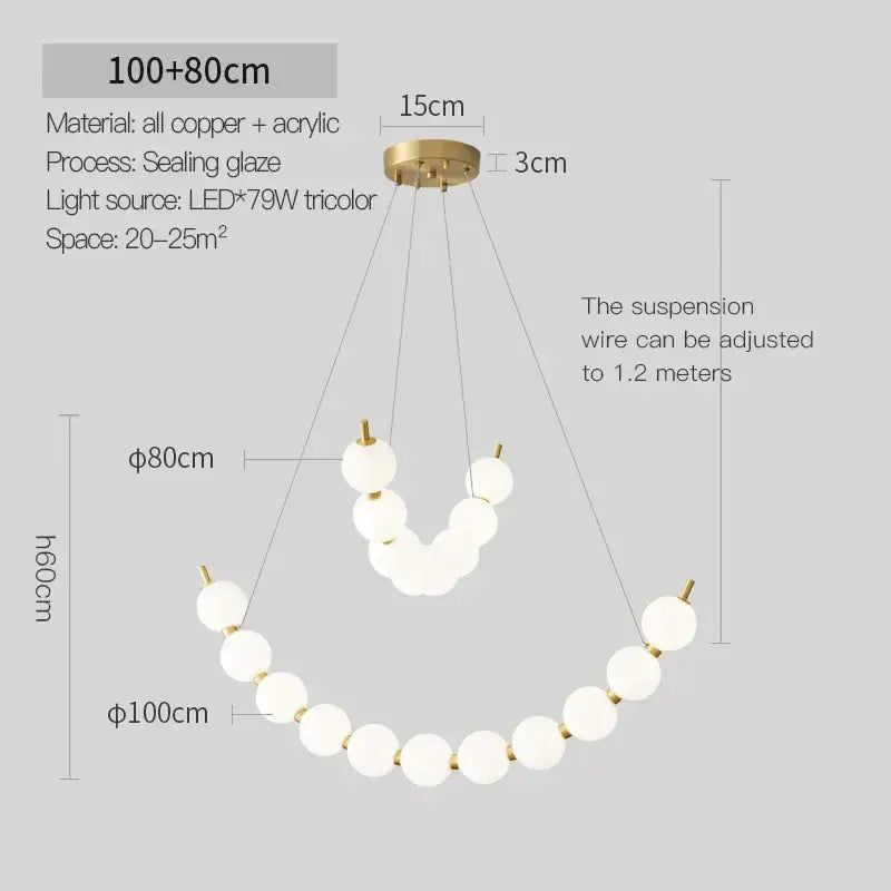 Gold Modern Chandelier Light