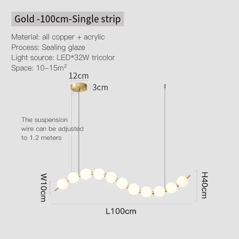 Gold Modern Chandelier Light