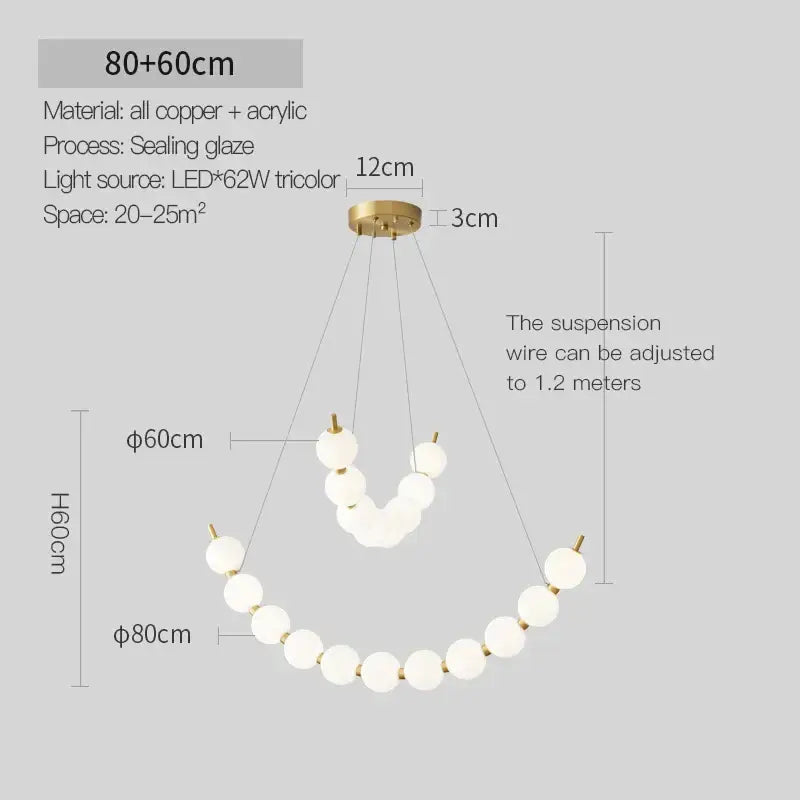 Gold Modern Chandelier Light