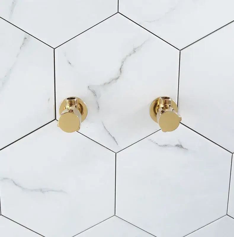 Gold Brass Triangle Valve Space-Saving Design