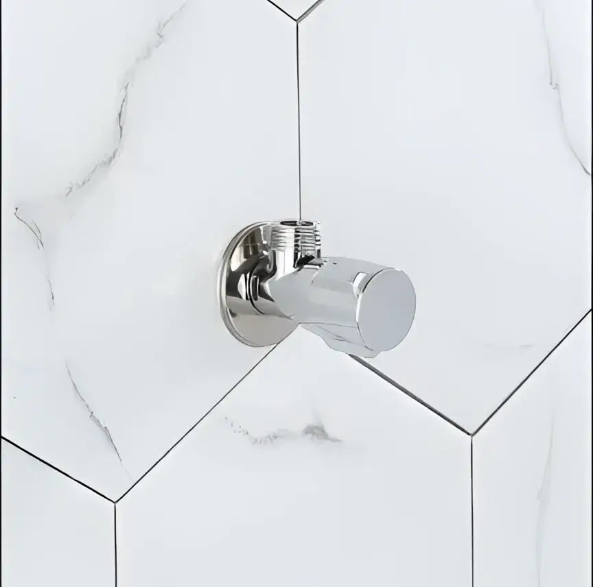 Gold Brass Triangle Valve Space-Saving Design