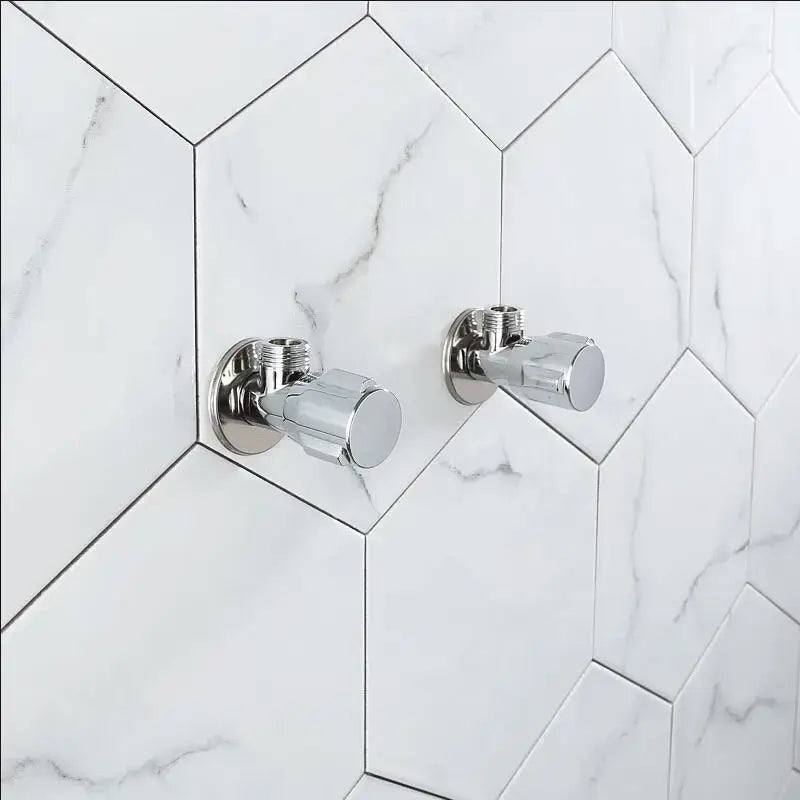 Gold Brass Triangle Valve Space-Saving Design