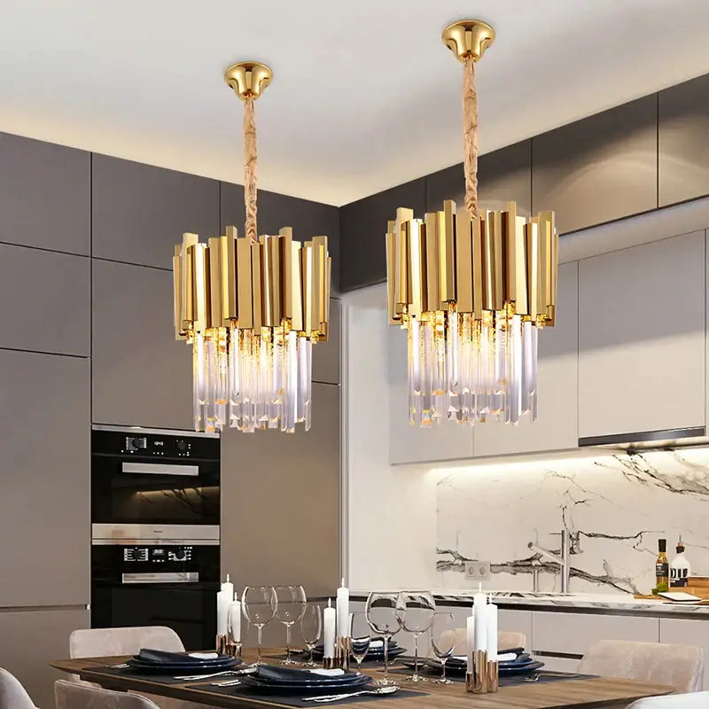Gold Crystal 40cm Pendant Chandelier