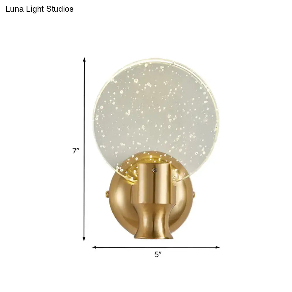 Gold Crystal Bubble 6-Inch Sconce