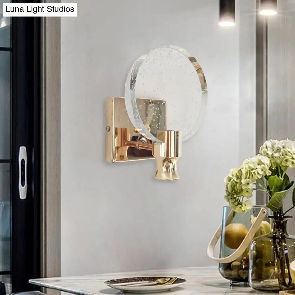 Gold Crystal Bubble 6-Inch Sconce