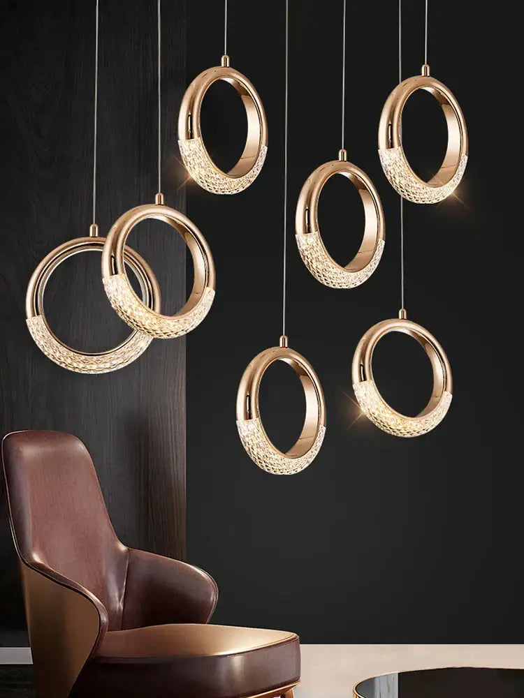 Gold Ring LED Chandelier