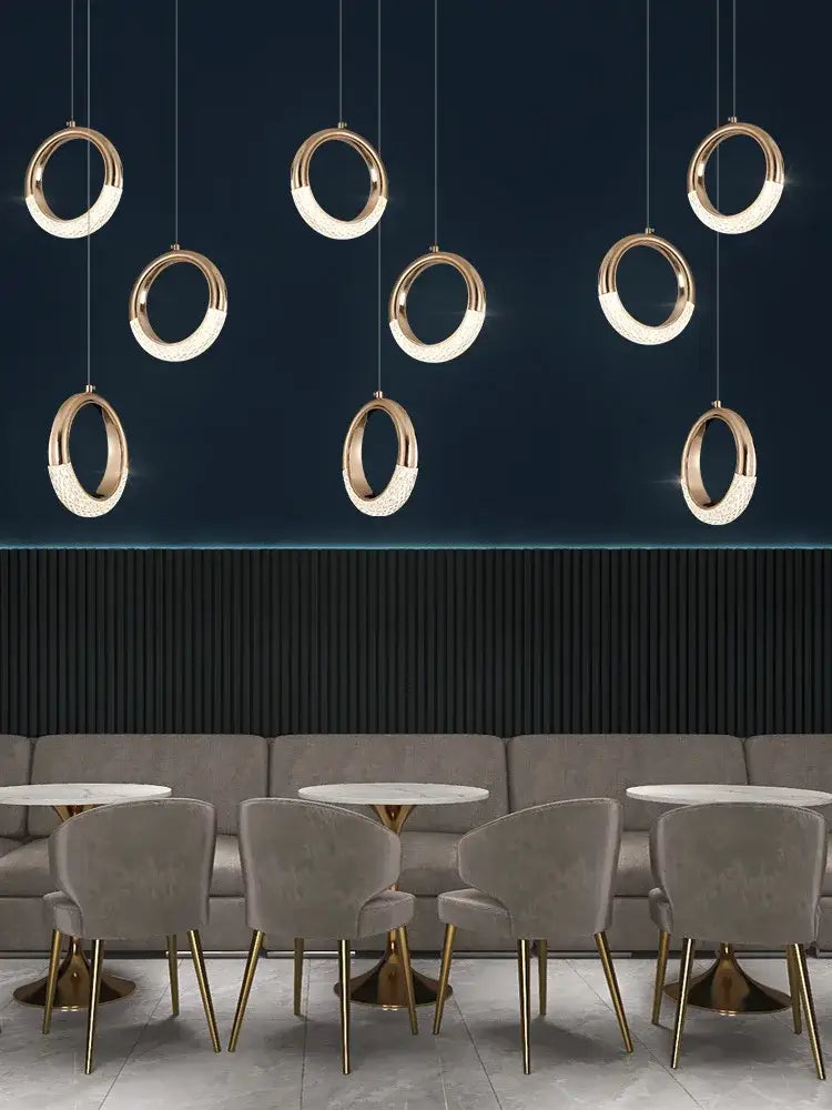 Gold Ring LED Chandelier
