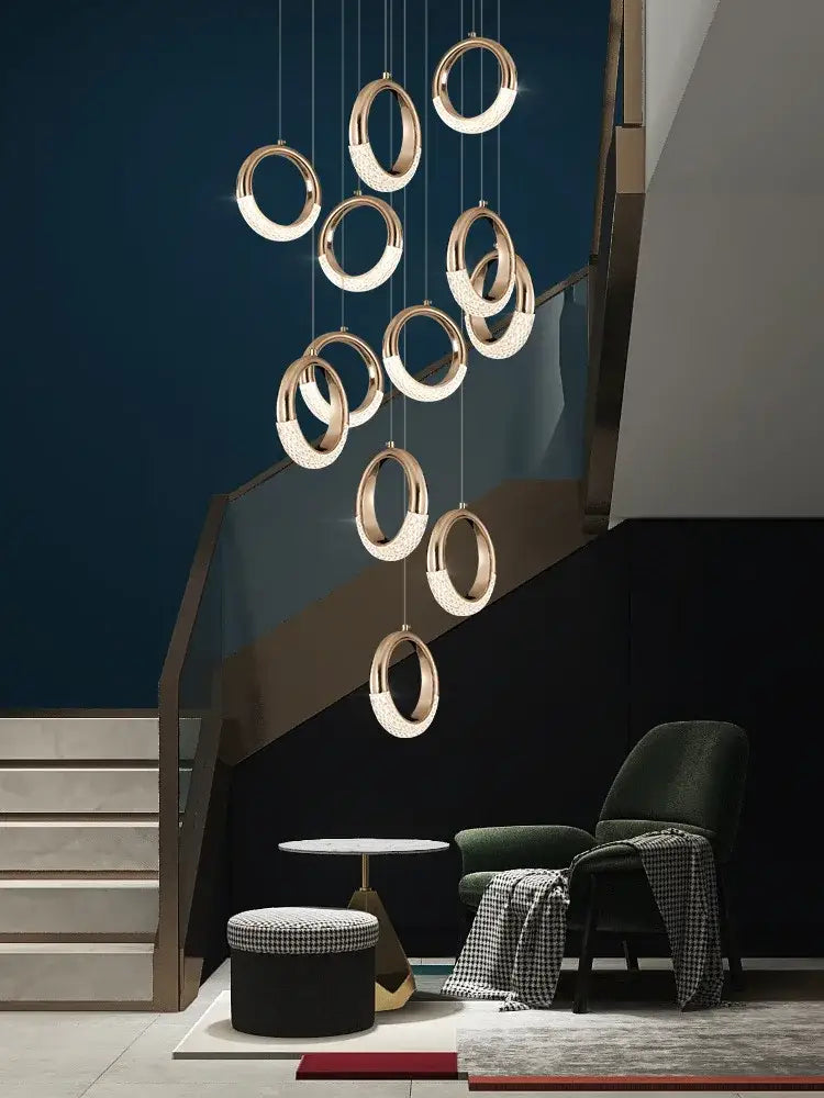 Gold Ring LED Chandelier