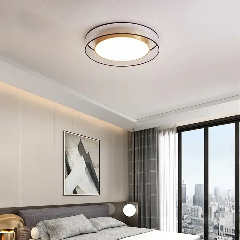 Gold Transparent Frame Ceiling Light