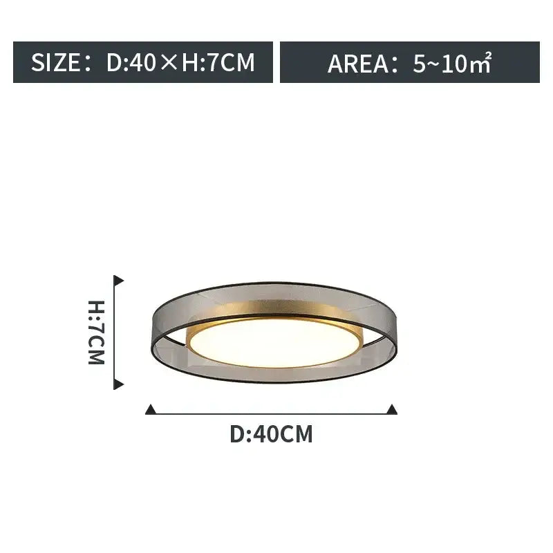Gold Transparent Frame Ceiling Light
