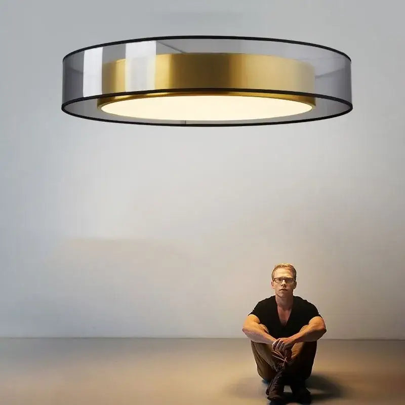 Gold Transparent Frame Ceiling Light