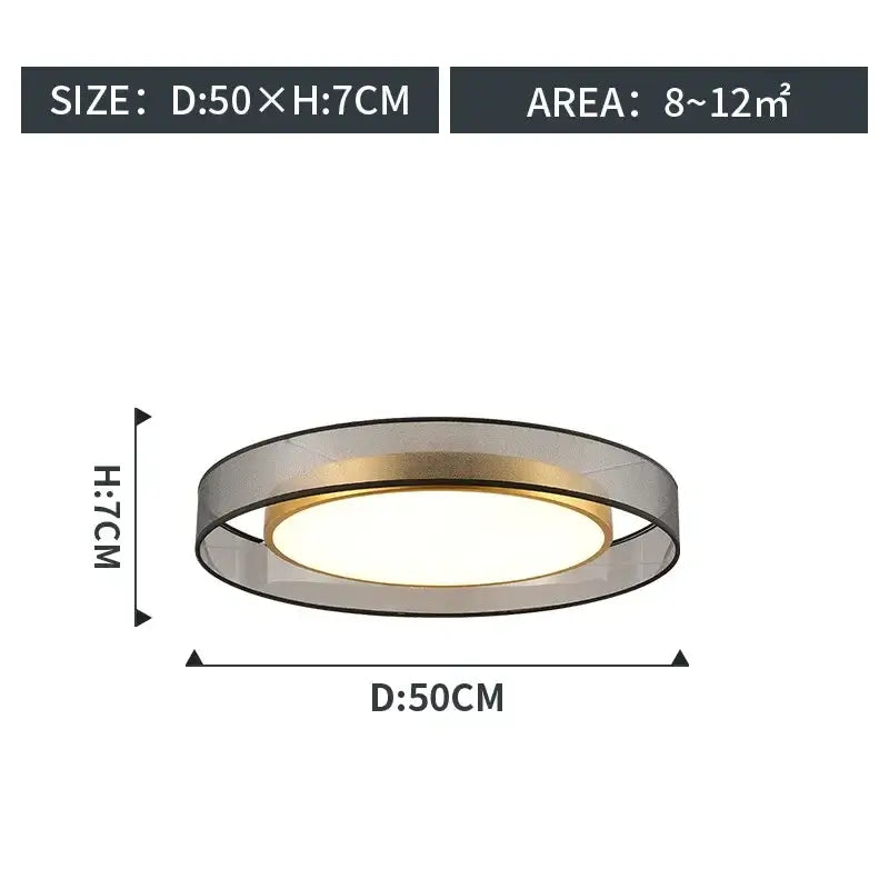 Gold Transparent Frame Ceiling Light