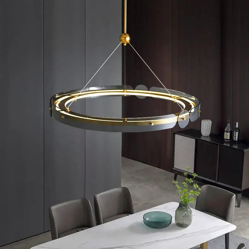 Gold Ring LED 80cm Chandelier