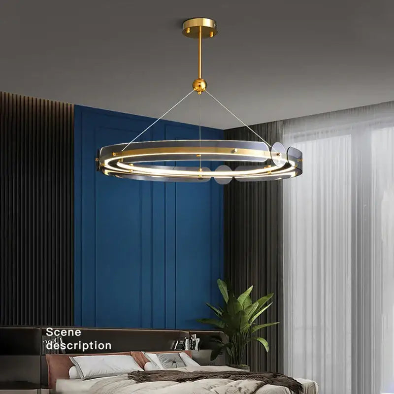 Gold Ring LED 80cm Chandelier
