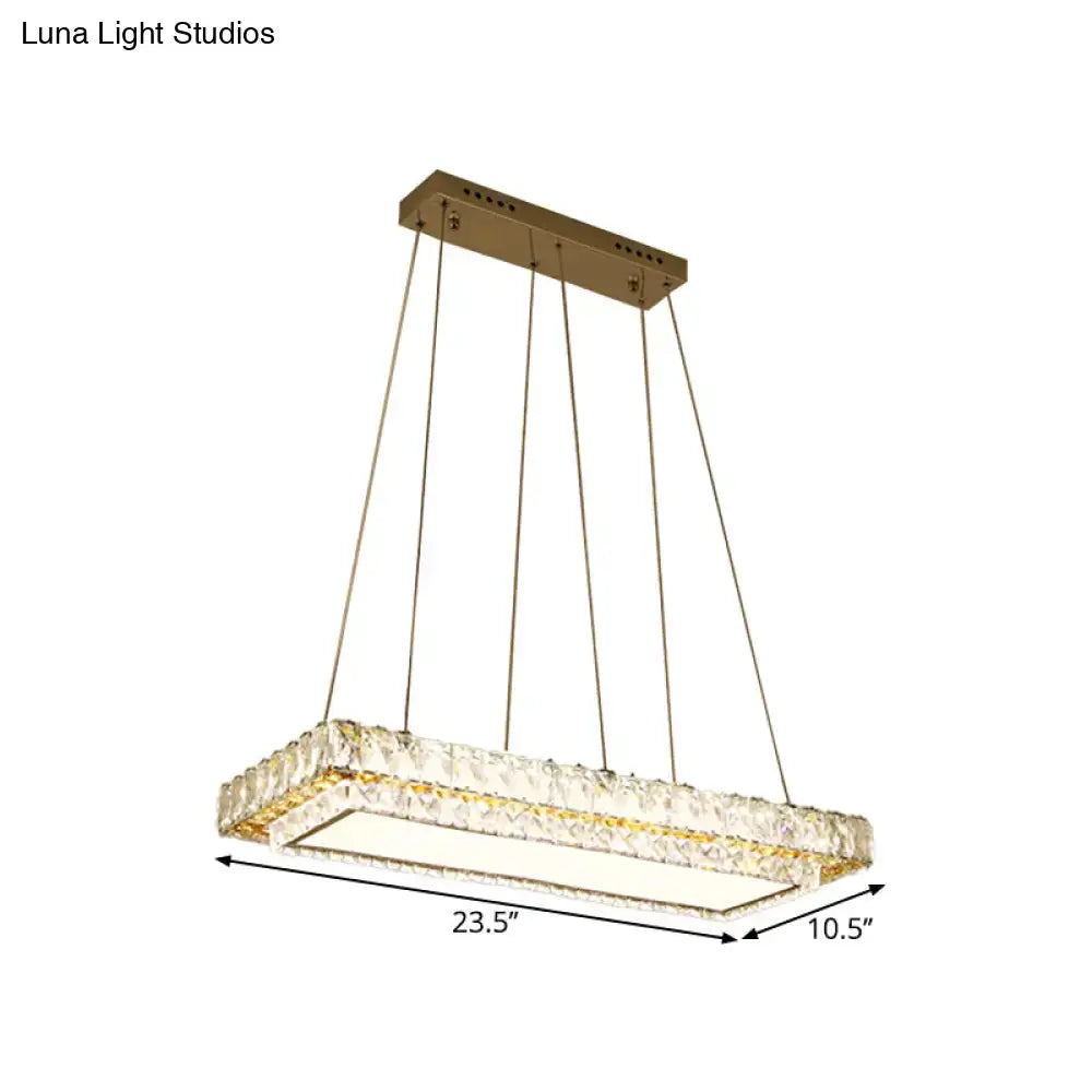 Gold Crystal Blocks Chandelier