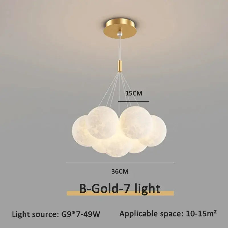 Gold Bubble Ball Pendant