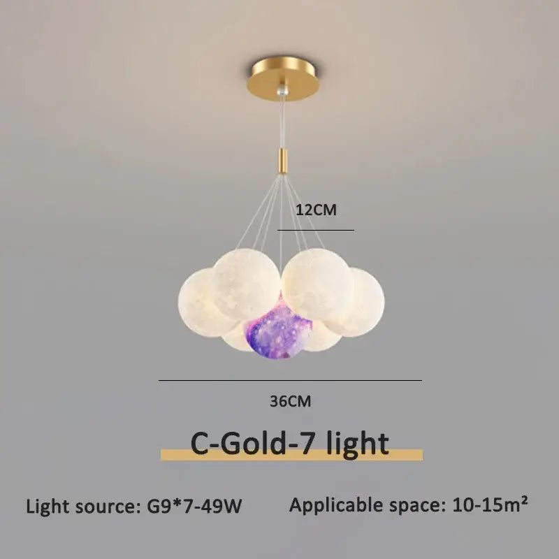 Gold Bubble Ball Pendant