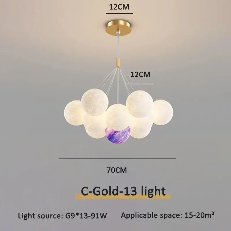 Gold Bubble Ball Pendant