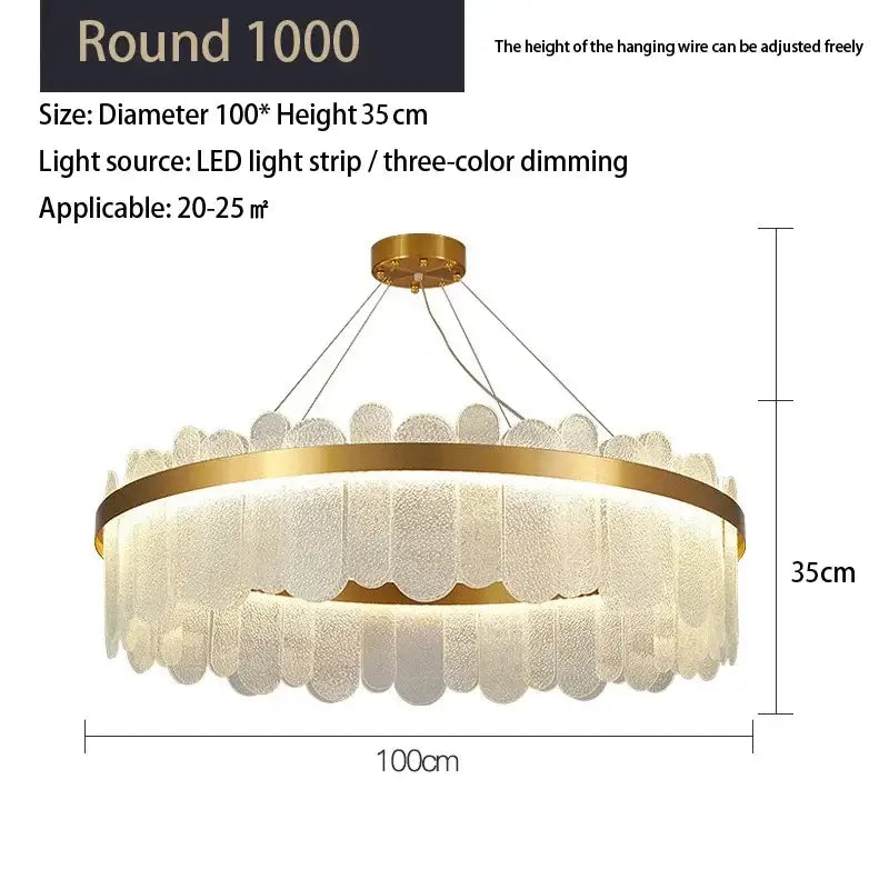Gold Crystal LED Chandelier For Hotel Suites