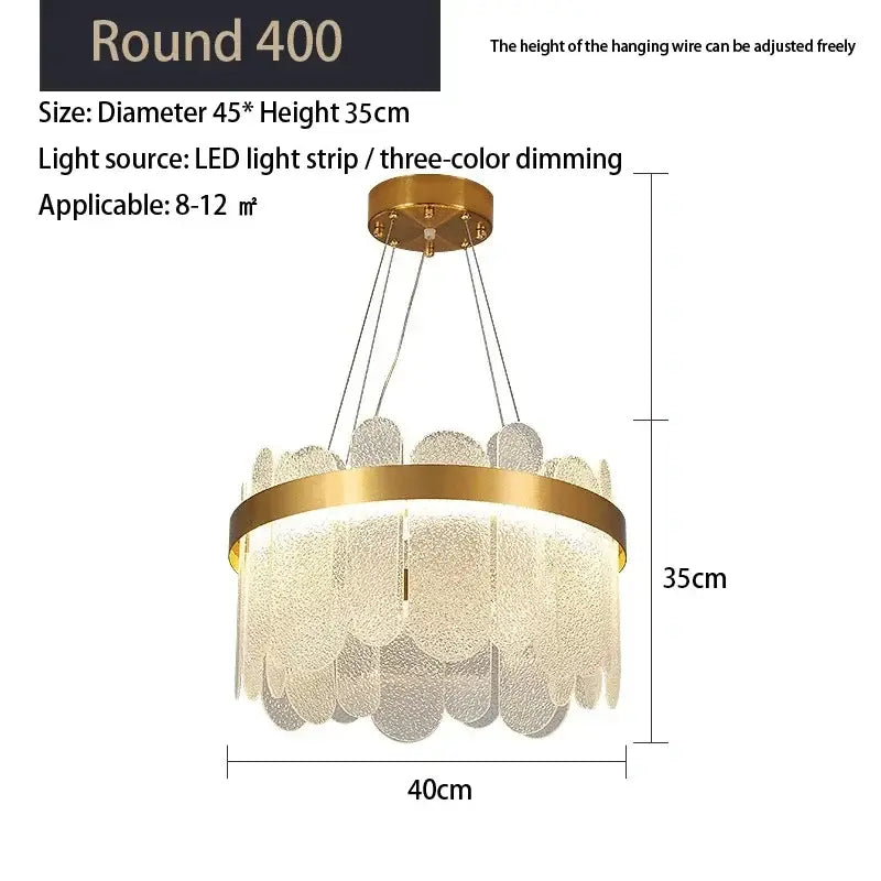 Gold Crystal LED Chandelier For Hotel Suites