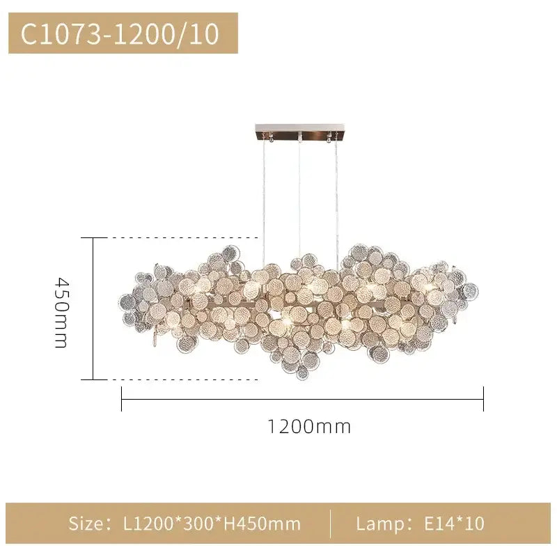 Gold LED Adjustable Ceiling Chandelier