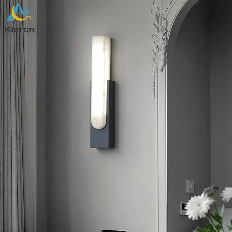 Gold Stone LED Wall Sconce