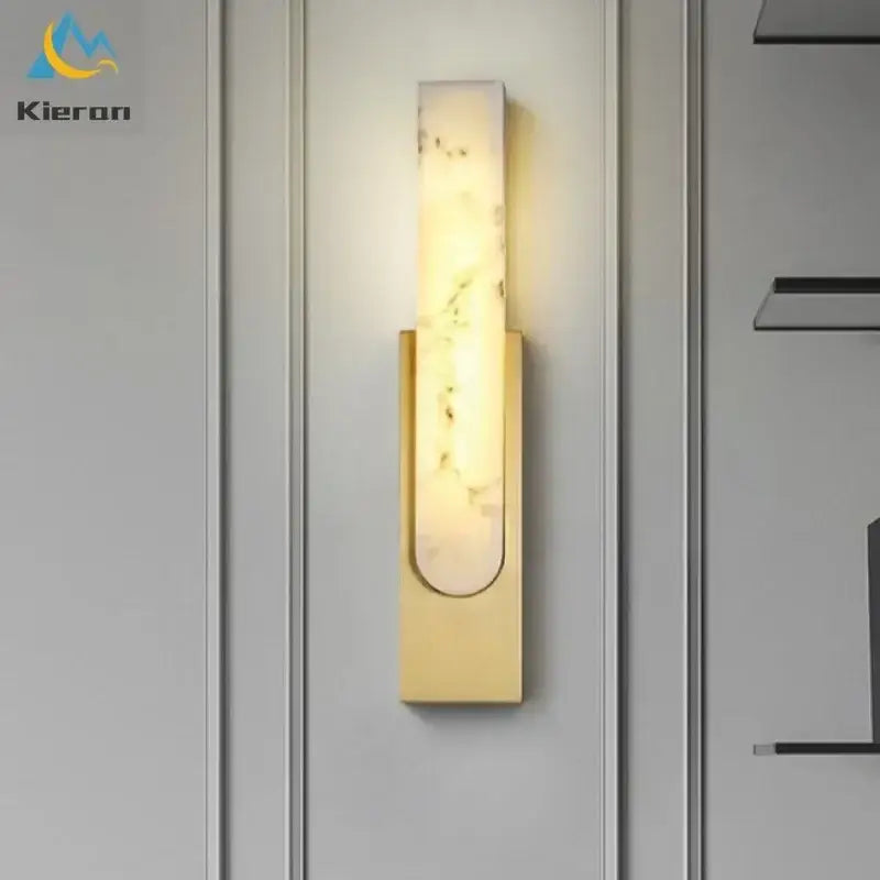 Gold Stone LED Wall Sconce