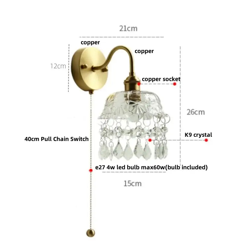 Gold Conch Wall Light