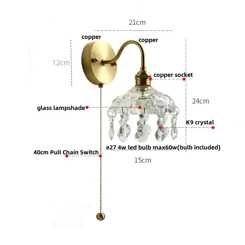 Gold Conch Wall Light